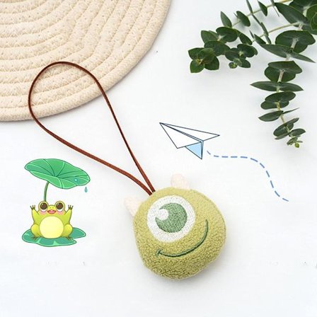 Storögd Monster Namn Klistermärke Hänge Plysch Doll Bagage Tag Ke