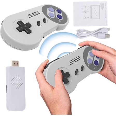 Langaton Retro Pelikonsoli SF900 HD TV Videopelikonsoli 2.4G Langaton Vastaanotin Kahdella Ohjaimella Sisäänrakennettu 926 Peliä HDMIs-yhteensopiva 