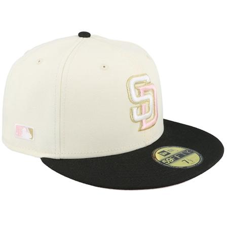 New Era - Vit fitted Keps - Gelato Hills 59FIFTY MLB Side Chrome/Black/Pink UV Fitted @ Hatstore