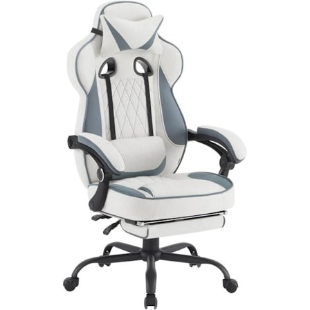 Rootz Ultimate Gaming Chair - Ergonomisk kontorstol - Computerstol - Forbedret komfort med indbyggede fjedre - Pletbestandigt læderstof - Justerbart o