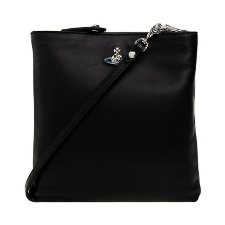 Vivienne Westwood, Squire New Square shoulder bag Zwart, unisex, Maat:ONE Size,leer