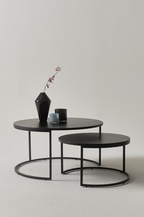 Jotex - Salongbord 2-delt Svart askefinér - REDMOND - Kjøp Sofabord hos Jotex