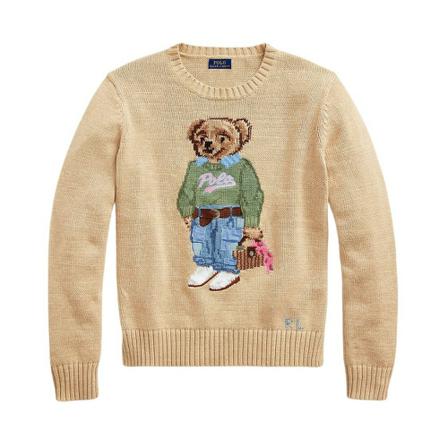 Ralph Lauren Round-neck Strik inbo, Dame Striktrøjer