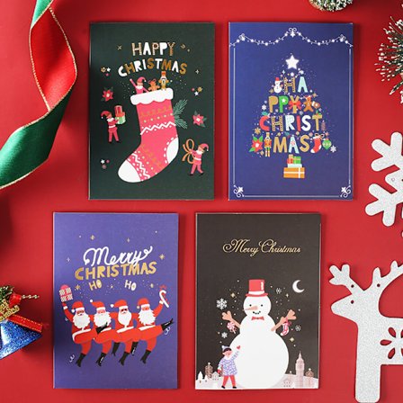 12-pack julkort, kraftpapper God Jul hälsningsgåva