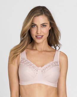 Kaarituettomat liivit Broderie Anglaise Roosa-B95-Miss Mary