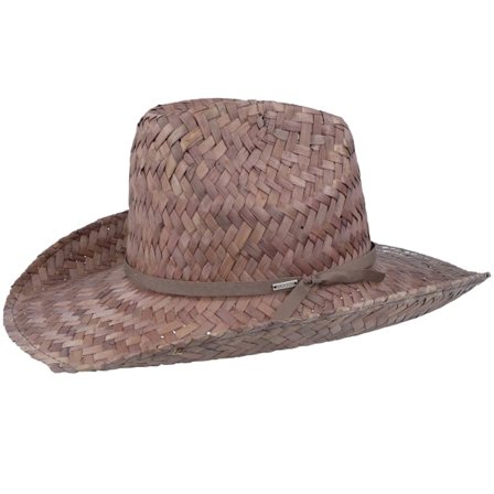 Brixton - Marron straw Chapeau - Houston Straw Cowboy Toffee Straw Hat @ Hatstore