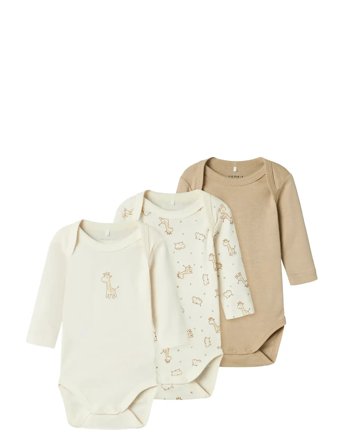 Nbnbody 3P Ls Jet Stream Giraffe Noos Cream Name It