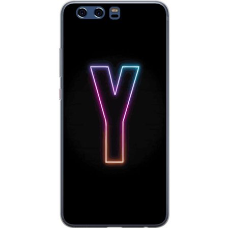 Kompatibelt Mobilskal till Huawei Huawei P10 Minimalistisk neonbokstav Y i färgskiftande ljus mot svart bakgrund