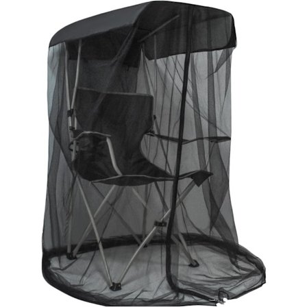 160 cm H Myggenetdækning til baldakinstol, insektbarriere myggenet telt sort stol myggenet med lynlåsåbning 89x81 cm vandtæt tag
