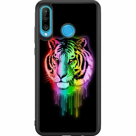 Huawei P30 Lite Svart Skal Neon Tiger