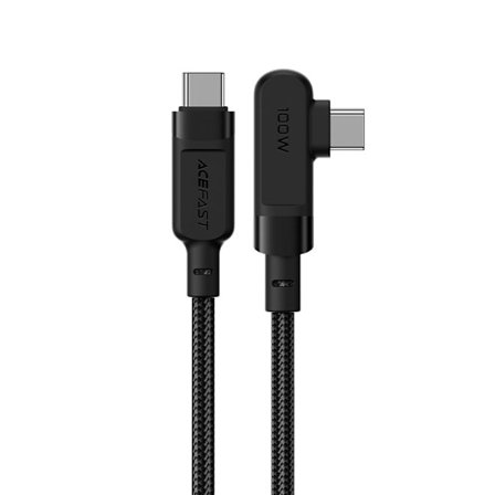 Acefast Vinklad USB-C till USB-C kabel 100W 2m - Svart