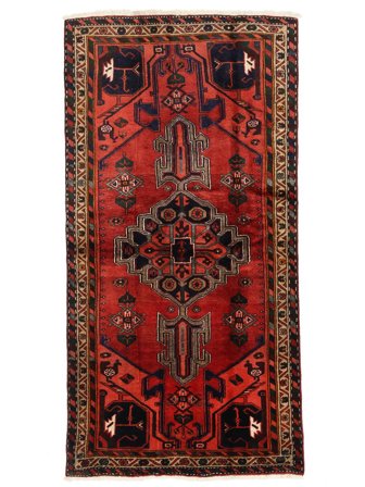 Médaillon Petit Hamadan Tapis 110X218 Laine