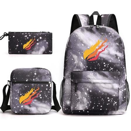 Prestonplayz Printet Starry Sky Rygsæk Casual Student Skoletaske-STAR GREY STAR GREY