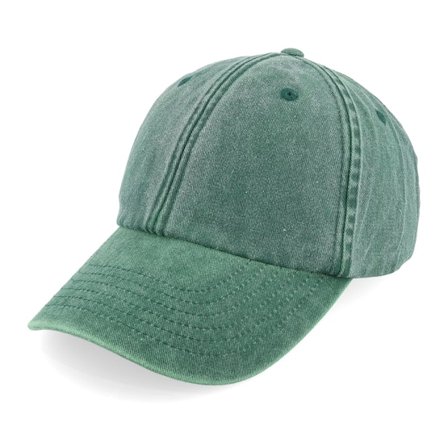Beechfield - Grün Unconstructed Cap - Vintage Washed Bottle Green Dad Cap @ Hatstore