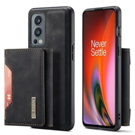 8-fack Oneplus Nord 2 5g Stöttåligt Skal Med Magnetisk Korthålla Svart