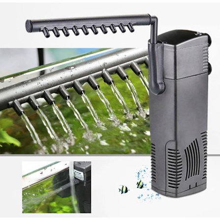 Akvariefilterpumpe med aktivt kul 600 l/t