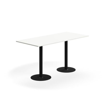 Barbord ALVA, 1800x800x900 mm, förankringsbart, högtryckslaminat, svart/vit