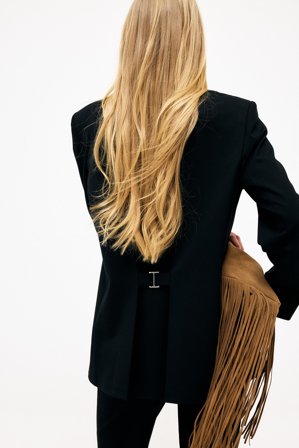 NA-KD Oversize-Blazer mit Schnallendetail - Taillierter Blazer - Schwarz - EU 36