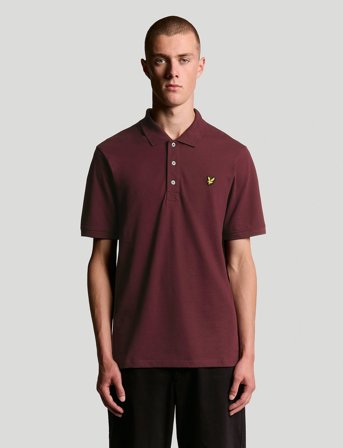 Lyle & Scott Plain Polo Shirt - Purple - M