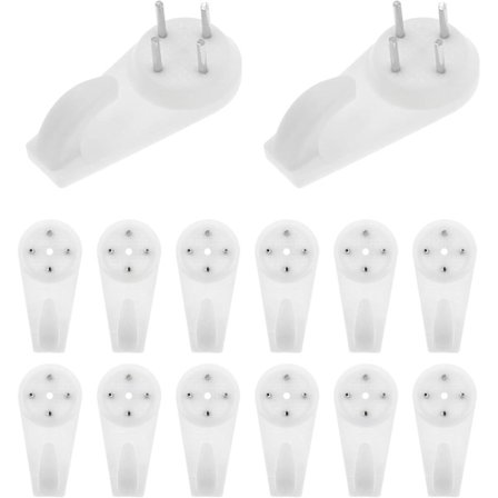 20 stk. sporløse kroker for harde vegger, bildeopphengsett for rammeinnfesting, hengekrok for gipsplater, gipsvegger, betongvegger