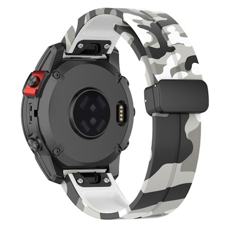 Svart spänne 22mm kamouflage handledsrem armband för Garmin Fenix 7/ Forerunner 965/955/945/935
