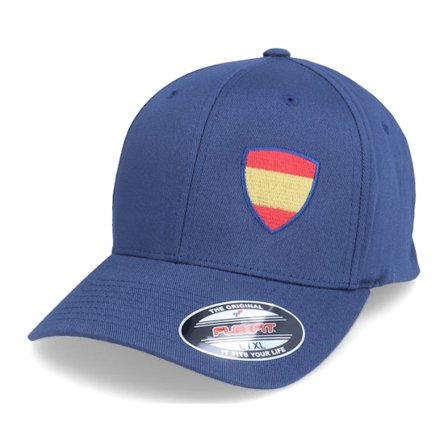 Forza - Blå flexfit Keps - Spain Flag Shield Navy Flexfit @ Hatstore