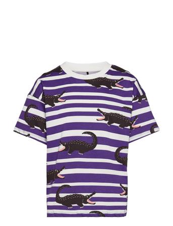Crocodiles Aop Ss Tee Patterned Mini Rodini