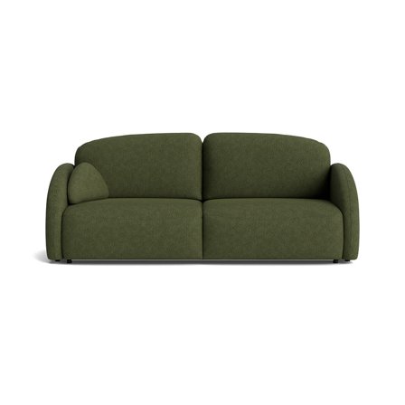 Salerno 3-Sitzer-Schlafsofa, Stauraum, Aragon Grün, Modernes Design, Komfortable Polsterung, Bettfunktion, Klappbar, 93cm Tiefe, Bequem