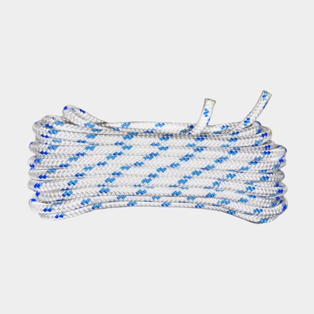 Skødeline uden sjækkel NOCK Möja, polyester-kerne, 24-flettet polyester-kappe, hvid/blå, 12 meter x Ø6 mm