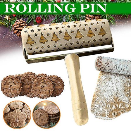 Puinen jouluinen kohokuviointikaulin kaiverretut tee-se-itse-työkalut yhteensopivat leivontakeksien kanssa lapsille