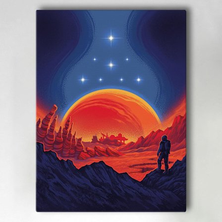 Lerretsbilde / Bilde - Starfield - 40x30 cm - Lerret