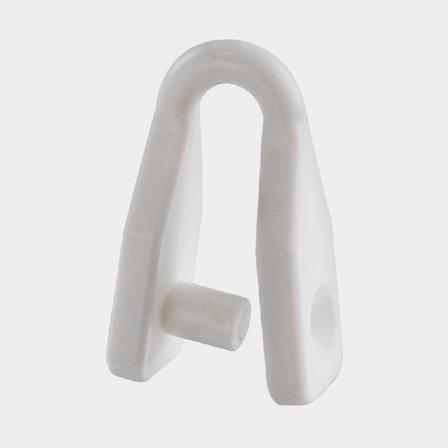 Schackel vit nylon Ø6 mm til skruv