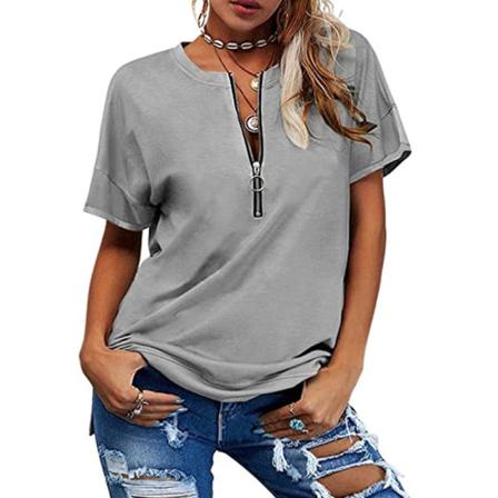 Kortärmad T-shirt För Kvinnor Med Rund Hals S