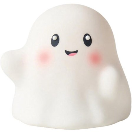 Halloween dekoration natlampe til voksne, Natlampe til børn, Spøgelsesformet natlampe til børn, Hvidt spøgelse, 11,5 x 11,5 x 10,5 cm