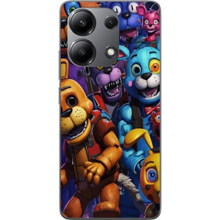 Yhteensopiva Puhelinkuori Xiaomi Redmi Note 13 4G Värikkäät animatronics-hahmot, jotka on inspiroitu Five Nights at Freddy's -pelistä, intensiivinen k