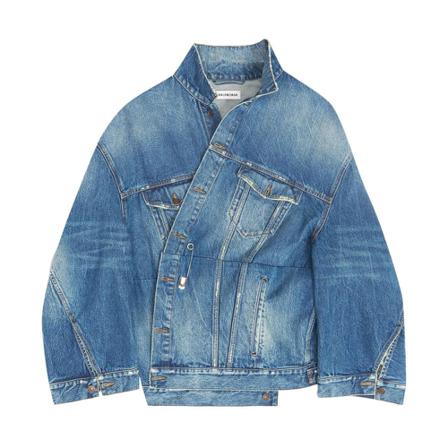 Balenciaga, twisted denim jacket Niebieski, Kobieta, Rozmiar: S