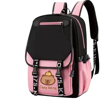 Kapibala rygsæk til drenge og piger, letvægts tegneserie capybara, stor kapacitet rygbeskyttelses rygsæk til børn