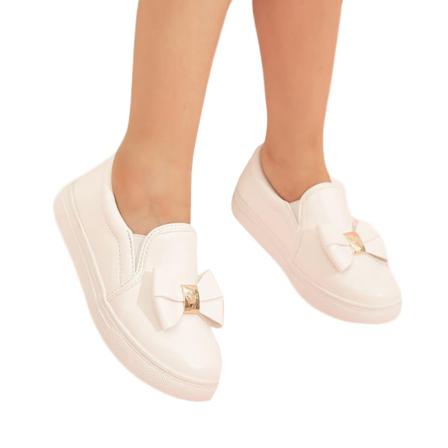 Platta Sneakers För Barn Med Rund Tå