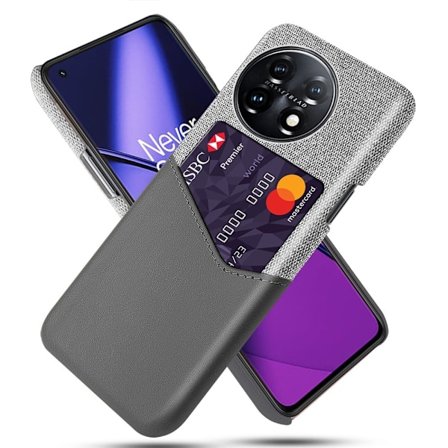 Bofink OnePlus 11 Card Suojakuori - Harmaa