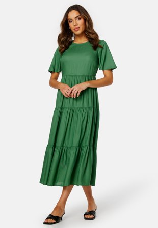 Happy Holly Butterfly Sleeve Viscose Midi Dress Klær