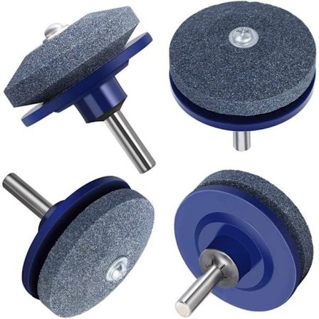 Ruohonleikkurin terän teroitin sähköporakoneelle, puutarhatyökalu - Sininen Ikodm