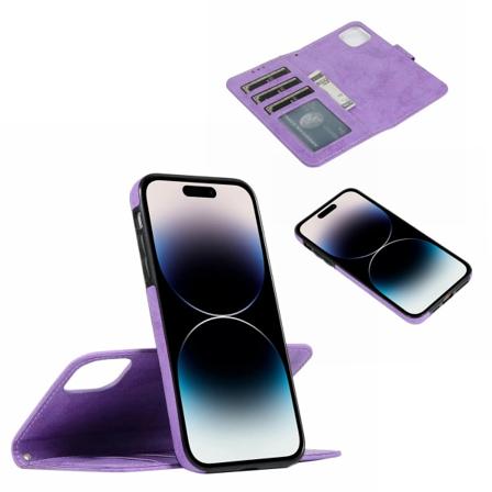 iPhone 14 Pro Max - Profesjonelt Leman lommebokdeksel Purple