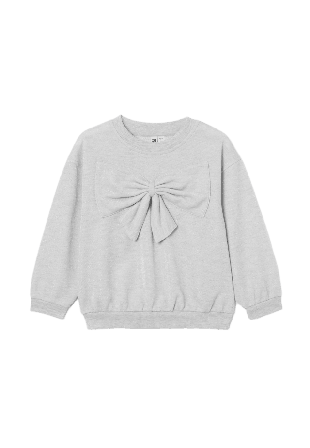 RIKIKI Glittrig tröja med rosett BIM Hoodies & sweatshirts Silver 86/92