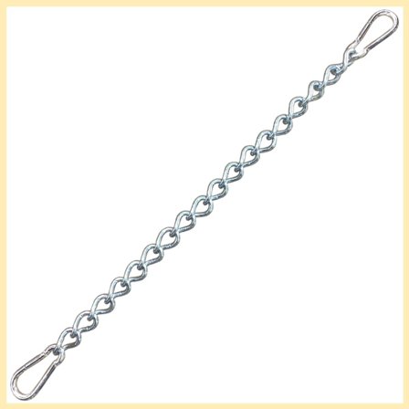 Kedja med två karbinhakar (Kedja 60 cm), variabel infästning för hängmatta stol