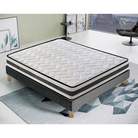 Madrass Mousse 180x200 cm - Hög Densitet - - Vändbar - Sommar/vinter Sida - Modell Fenis