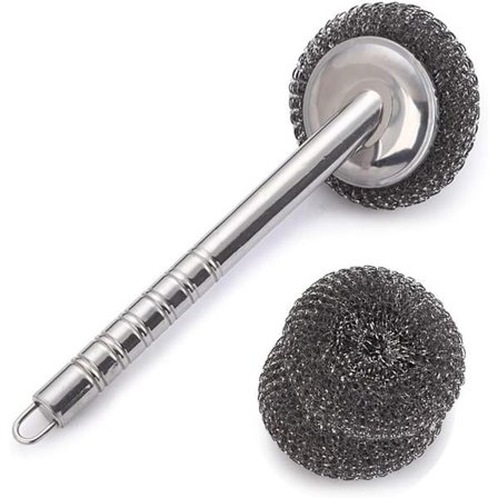 Rejsebørsteskraber til grill - Sikker børstefri grillbørste i rustfrit stål