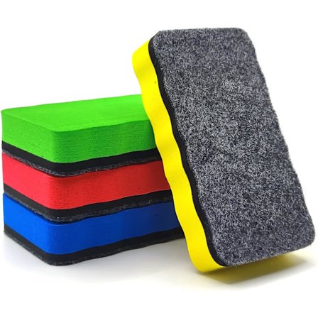 Magnetisk whiteboard-suddgummi med tjock filtdyna, används för