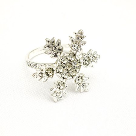 12 stk Snøfnugg Serviettringer Sett DXGHC