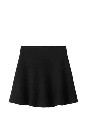 Mango Flared Knitted Skirt Svart