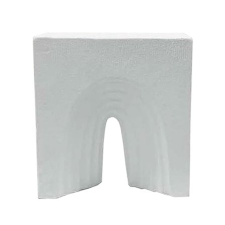 Valkoinen polyresiinipöytäkoriste, 13x6x13cm